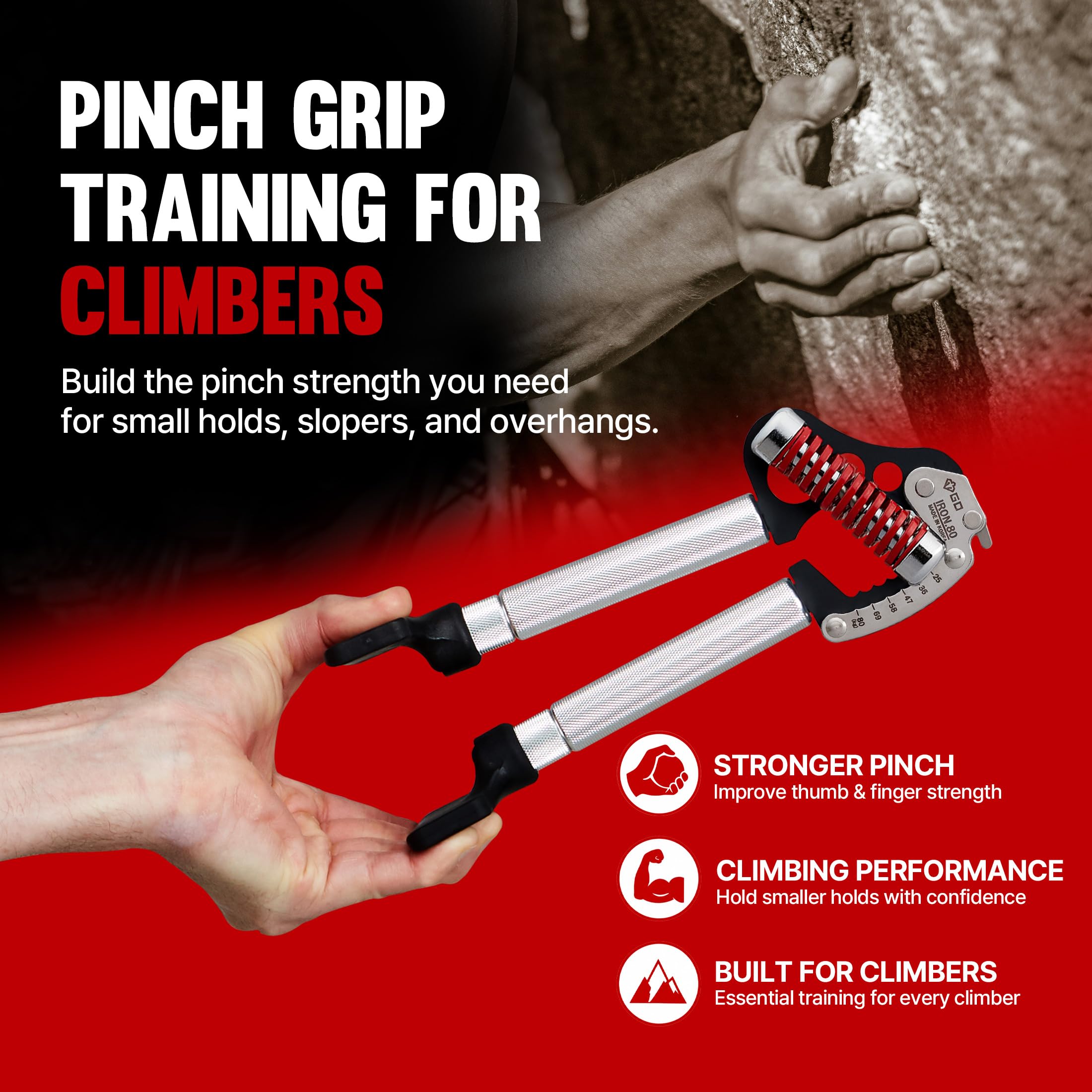 Amazon | GD IRON GRIP EXT.P 80(ロッククライミンググリップ